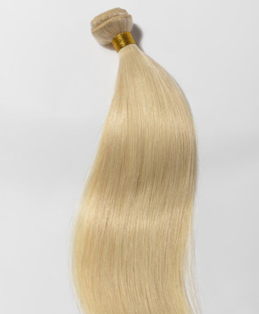 10A Grade Virgin Human Hair Bundles | 613 Blonde | Straight - Double Weft, Tangle Free, Healthy Ends